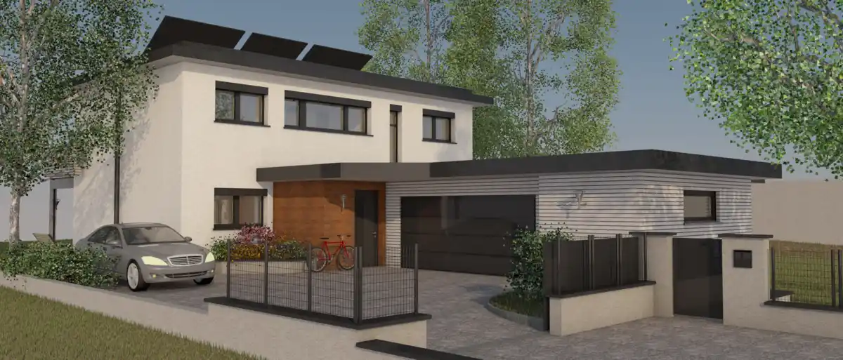 Maison passive Cilaos, vue 3D nord-estt